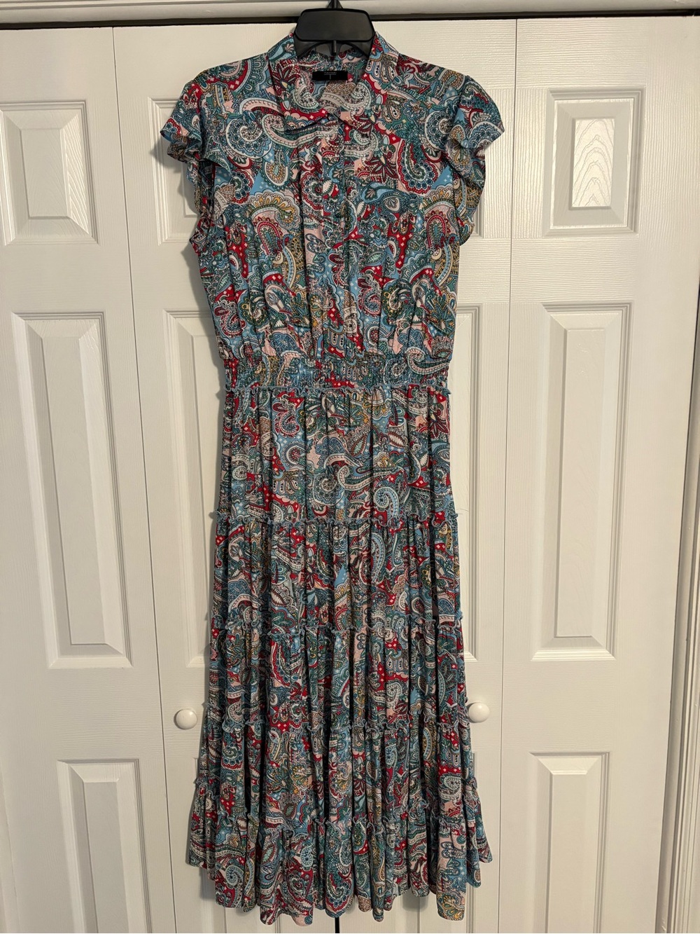 Tahari size large Paisley Print Blue Dress - Women's